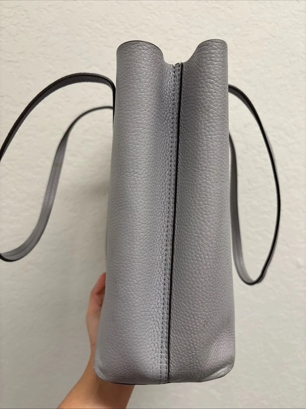 Tory Burch Gray Leather Tote Bag